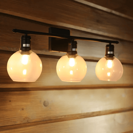 TKLD Wall & Sconce Lights Modern-Vintage Wall Light with Clear Globes