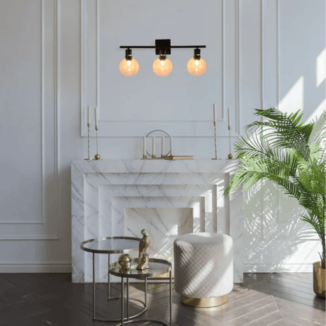 TKLD Wall & Sconce Lights Modern-Vintage Wall Light with Clear Globes