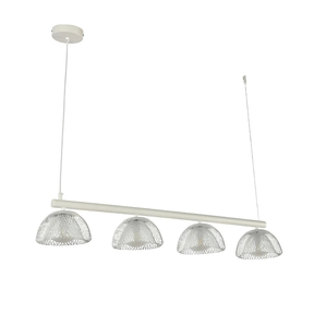 TKLD Pendant & Chandeliers Modern White Mesh Cage Dome Chandelier with G9 Bulbs - 950mm