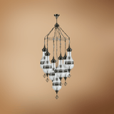 TKLD Pendant & Chandeliers Moroccan Style Antique Brass 7 Lamp Oriental Chandelier Light - 40W