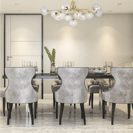 TKLD Pendant & Chandeliers Multi-Arm 13 Globe Dimpled Ceiling Light Elegant Gold