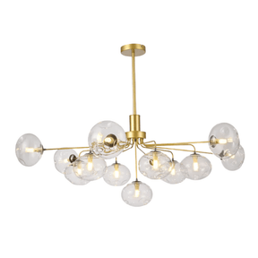 TKLD Pendant & Chandeliers Multi-Arm 13 Globe Dimpled Ceiling Light Elegant Gold