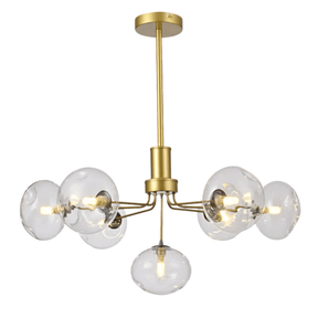 TKLD Pendant & Chandeliers Multi-Arm 7 Globe Dimpled Ceiling Light Elegant Gold