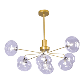 TKLD Pendant & Chandeliers Multi-Arm 9 Globe Dimpled Ceiling Light Elegant Gold