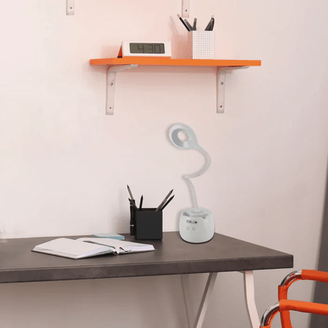 TKLD Table & Floor Lamps Multifunctional Rechargeable LED Ring Desk Lamp with Pencil Holder - 6W