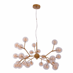 TKLD Ceiling Lights Neuron Model Gold and Amber Chandelier 27xG4s Ceiling Light
