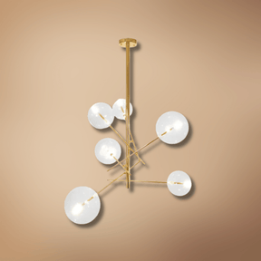 TKLD Pendant & Chandeliers Nordic Sputnik Metal Clear Glass Globe 6xG4 Modern Chandelier Ceiling Light