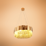 TKLD Pendant & Chandeliers Octagon Crystal Gold Metal 600mm Chandelier Ceiling Light - 40W