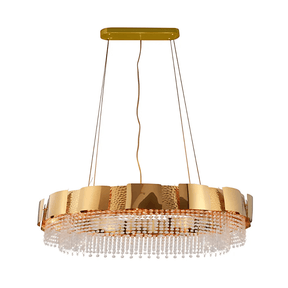 TKLD Pendant & Chandeliers Octagon Crystal Gold Metal Kitchen Island Chandelier Ceiling Light - 40W