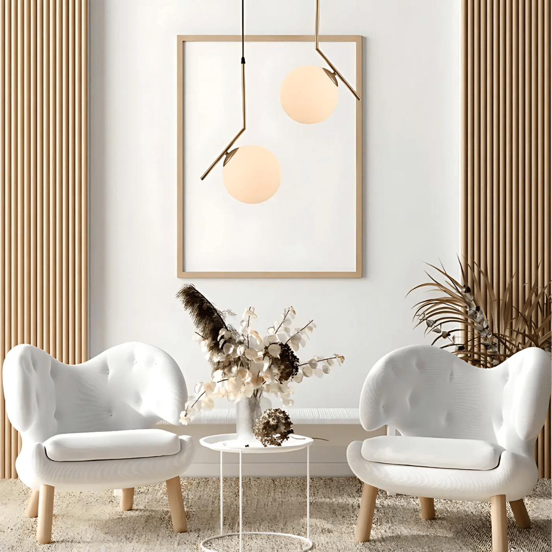 TKLD Pendant & Chandeliers Opal White Glass Globe Antique Brass Pendant Ceiling Light - 40W