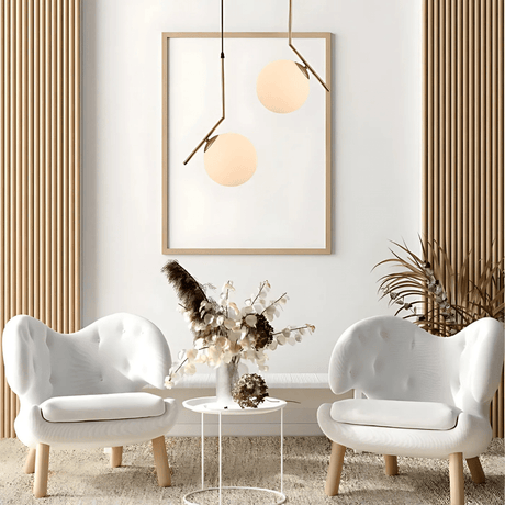 TKLD Pendant & Chandeliers Opal White Glass Globe Antique Brass Pendant Ceiling Light - 40W