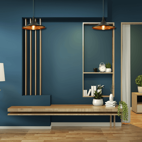 TKLD Pendant & Chandeliers Penn Orient Flat Black Gold Metal E27 Pendant Ceiling Light
