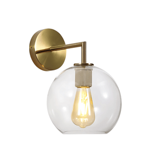 TKLD Wall & Sconce Lights Simple Elegance Clear Glass Globe Wall Light - 40W
