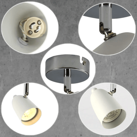 TKLD Wall & Sconce Lights Skurupp White Cone Rotatable GU10 Chrome Spotlight