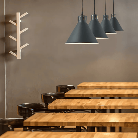 TKLD Pendant & Chandeliers Sleek Industrial Cone Dark Pewter Pendant Light