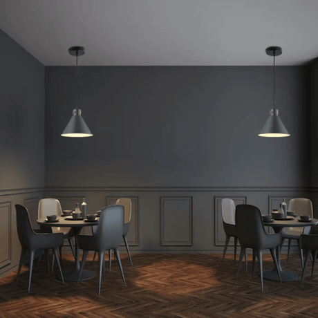 TKLD Pendant & Chandeliers Sleek Industrial Cone Dark Pewter Pendant Light