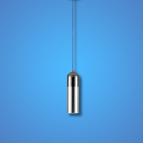 TKLD Pendant & Chandeliers Sleek Smoky and Pearl Black Cylinder Pendant Ceiling Light