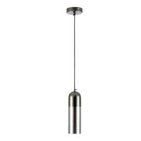 TKLD Pendant & Chandeliers Sleek Smoky and Pearl Black Cylinder Pendant Ceiling Light