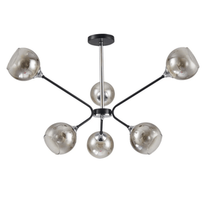 TKLD Ceiling Lights Smoky Cone 6 Lamp Glass Molecule Modern Ceiling Light - 60W
