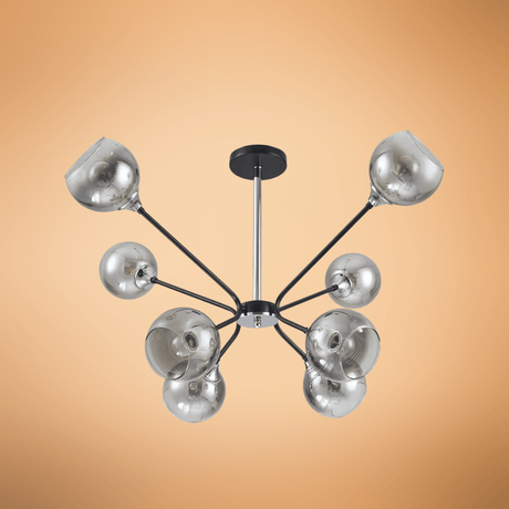 TKLD Ceiling Lights Smoky Cone 8 Lamp Glass Molecule Modern Ceiling Light - 60W