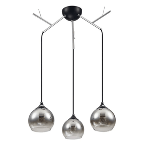 TKLD Pendant & Chandeliers Smoky Dome Glass Chrome Modern Ceiling Light - 40W