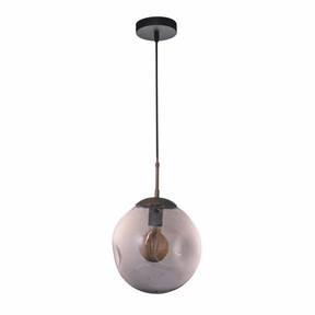 TKLD Pendant & Chandeliers Smoky Glass Crater E27 Pendant Ceiling Light