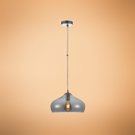 TKLD Ceiling Lights Smoky Glass India Dome Pendant Ceiling Light - 60W