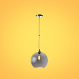 TKLD Ceiling Lights Smoky Glass India Globe Pendant Ceiling Light - 40W