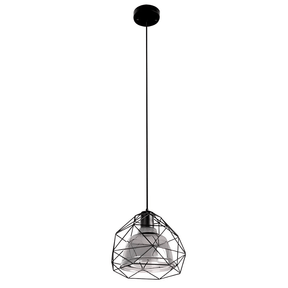 TKLD Pendant & Chandeliers Smoky Or Copper Glass Dome Metal Cage Pendant Ceiling Light - 40W