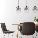 TKLD Pendant & Chandeliers Smoky Or Copper Glass Dome Metal Cage Pendant Ceiling Light - 40W