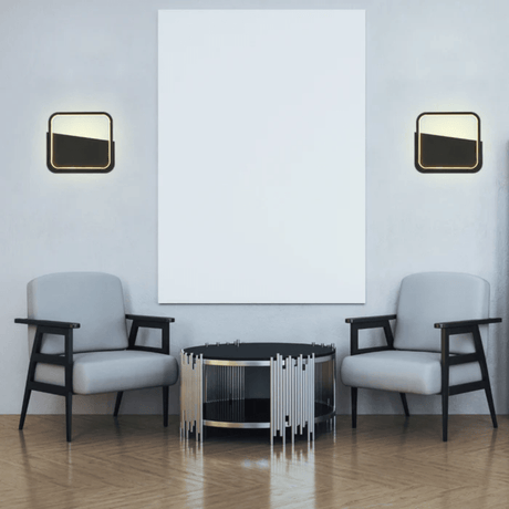 TKLD Pendant & Chandeliers Square Black 3000K LED Flush Wall Light