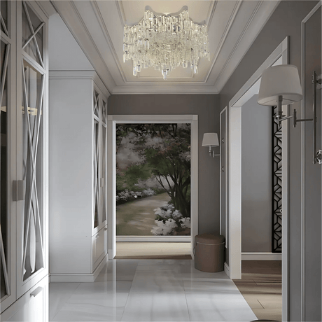 TKLD Pendant & Chandeliers Stylish Star Crystal Flush Chandelier Ceiling Light - 40W
