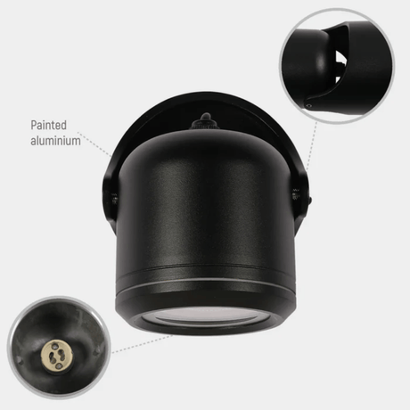 TKLD Wall & Sconce Lights Tiltable Black Outdoor Wall Light - GU10