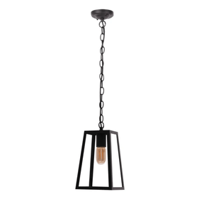 TKLD Pendant & Chandeliers Trapezoidal Matt Black Clear Glass E27 Pendant Ceiling Light Lamp - 60W