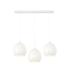 TKLD Pendant & Chandeliers Triangle White Pattern Metal Laser Island Pendant Ceiling Light - 40W