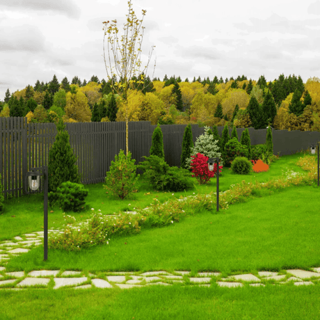 TKLD Outdoor Lighting Tuela Dark Grey Outdoor Pathway Bollard Lawn Light - 40W