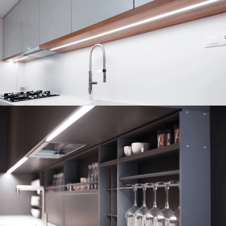 TKLD Ceiling Lights Under Cabinet 24W 5ft LED T5 Link Light IP20 with Switch - 150cm
