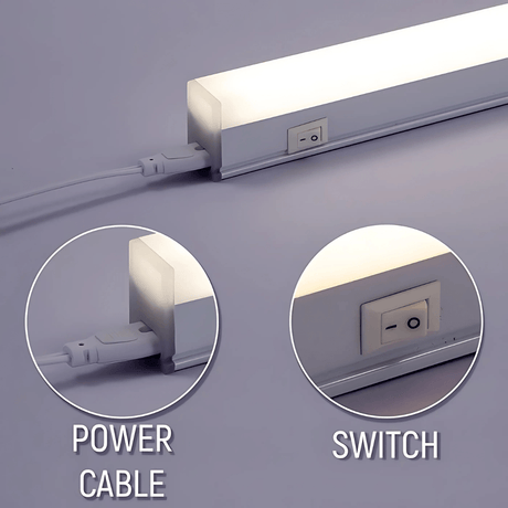 TKLD Ceiling Lights Under Cabinet 5W 1ft LED Link Light IP20 With Switch - 286mm