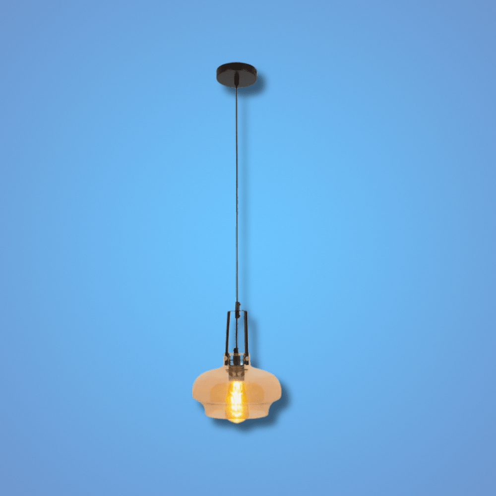 TKLD Pendant & Chandeliers Vintage Industrial Japanese Amber Gaslight Minimalist Glass Pendant Light - D240mm/D330mm/D530mm