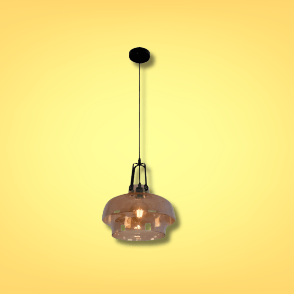 TKLD Pendant & Chandeliers Vintage Industrial Japanese Amber Gaslight Minimalist Glass Pendant Light - D240mm/D330mm/D530mm
