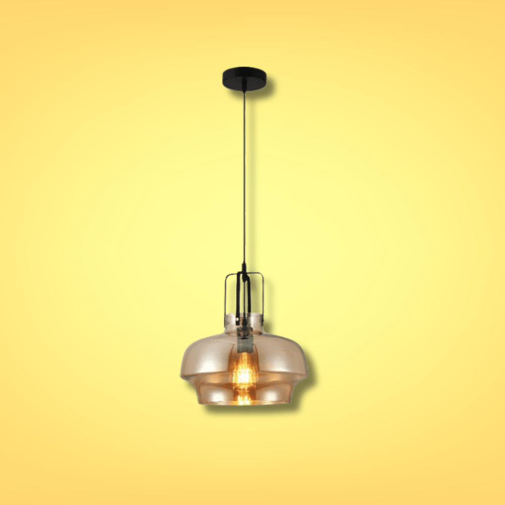 TKLD Pendant & Chandeliers Vintage Industrial Japanese Amber Gaslight Minimalist Glass Pendant Light - D240mm/D330mm/D530mm