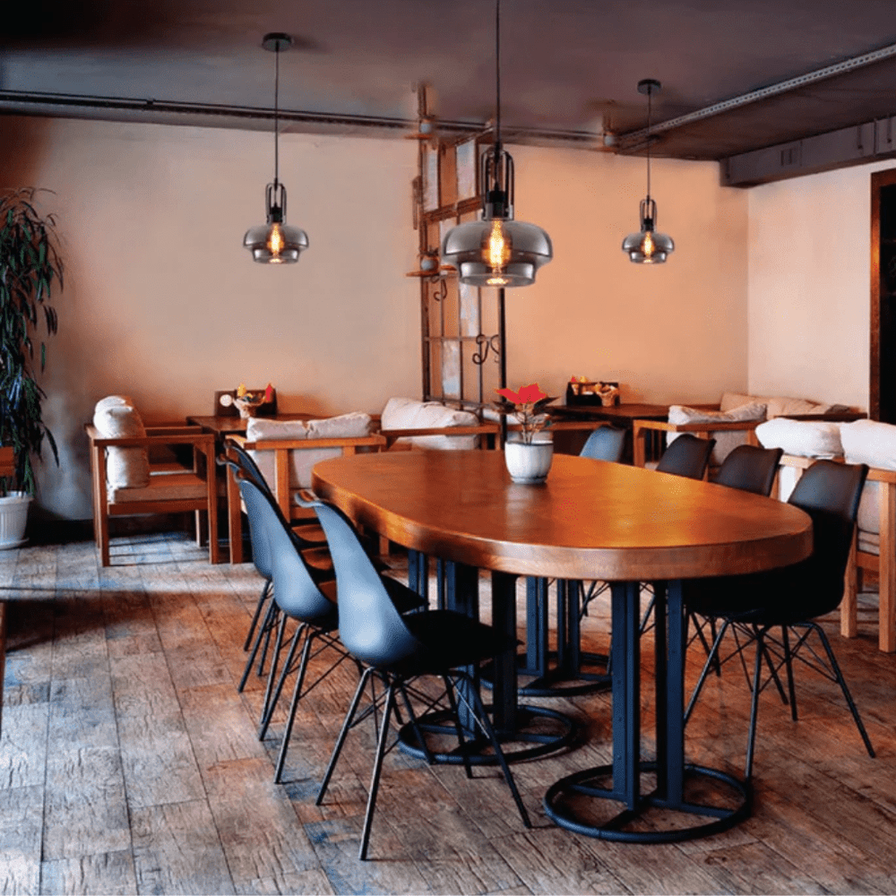 TKLD Pendant & Chandeliers Vintage Industrial Japanese Smoky Gaslight Minimalist Glass Pendant Light - D240mm/D330mm