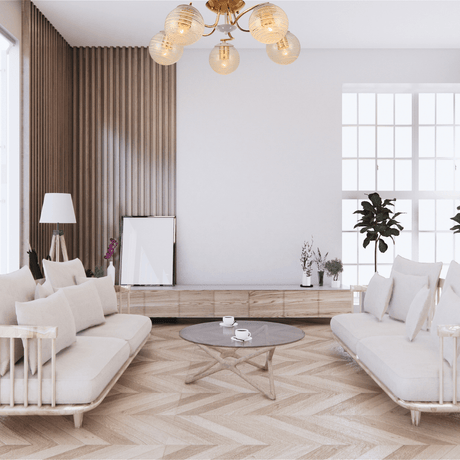 TKLD Ceiling Lights White Striped 5 Lamp Clear Globe Gold Semi Flush Ceiling Light - 40W