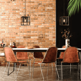 TKLD Pendant & Chandeliers Wood Cube Black Cage Lantern Rustic Pendant Ceiling Light E27