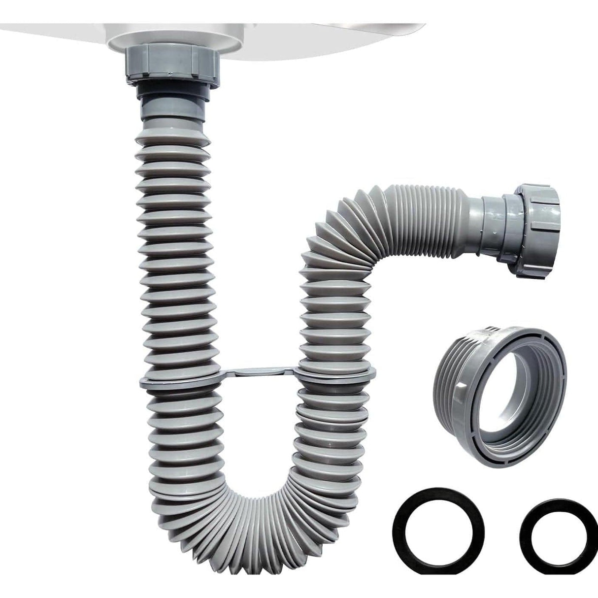 Toplight Bathroom Accessories Bathroom ABS Plastic Flexible Sink Waste Hose 800mm - S04002GR