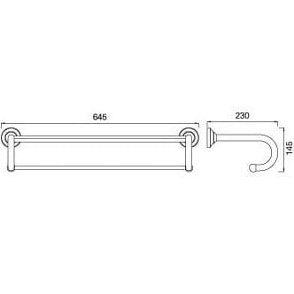 Toplight Bathroom Accessories Bathroom Copper Chrome Plated Six Bar Towel Rack - 7322