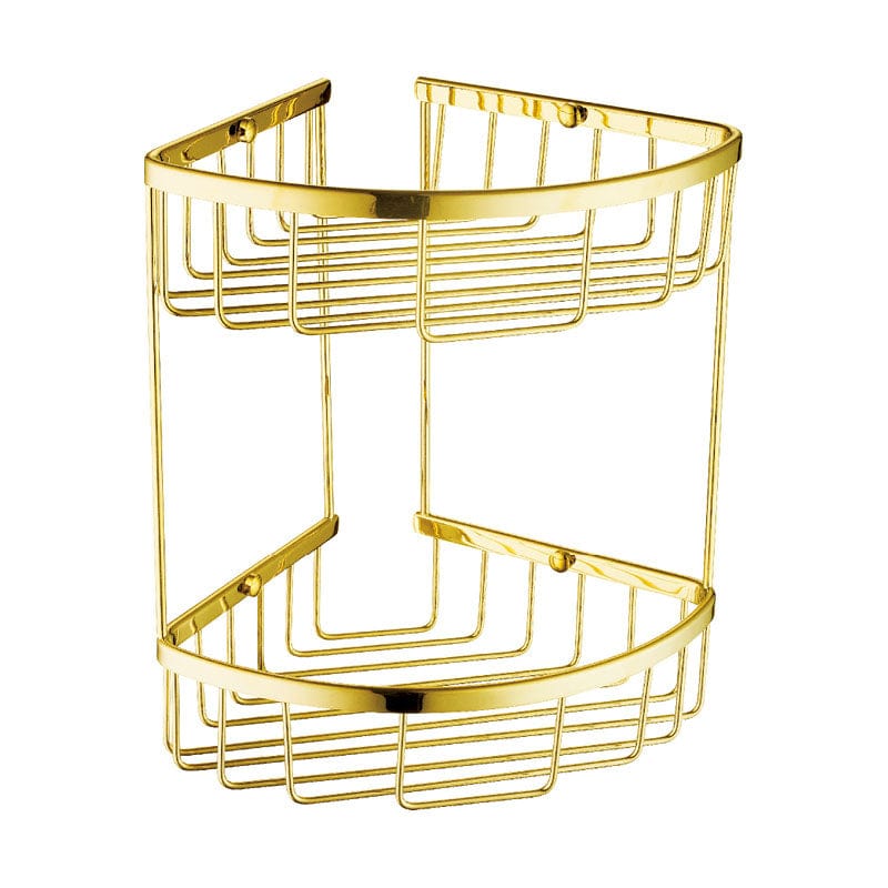 Toplight Bathroom Accessories Bathroom Stainless Steel Corner 2 Tier Shower Caddy Basket - 103H (Chrome, Gold, Black)