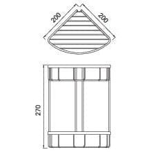 Toplight Bathroom Accessories Bathroom Stainless Steel Corner 2 Tier Shower Caddy Basket - 103H (Chrome, Gold, Black)