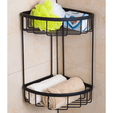 Toplight Bathroom Accessories Bathroom Stainless Steel Corner 2 Tier Shower Caddy Basket - 103H (Chrome, Gold, Black)