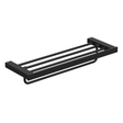 Toplight Bathroom Accessories Bathroom Stainless Steel Matte Black Towel Shelf with Single Towel Bar - 9623B